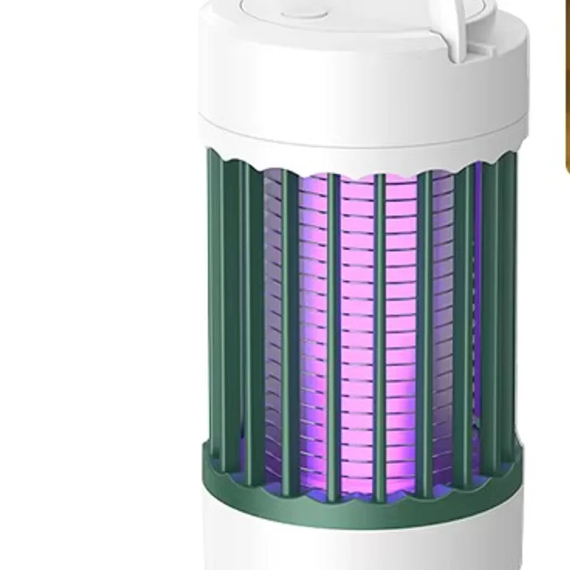 Lampe anti-moustique rechargeable Luciolia de face, grille et anse de transport visibles